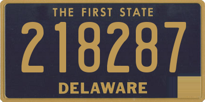 DE license plate 218287