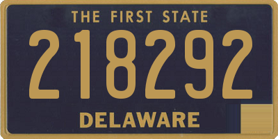 DE license plate 218292