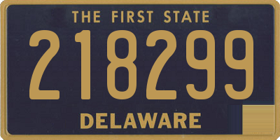 DE license plate 218299