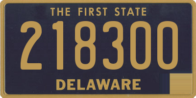 DE license plate 218300