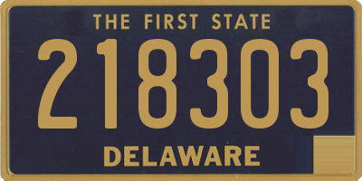 DE license plate 218303