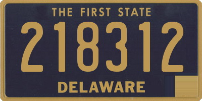DE license plate 218312