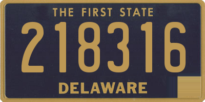 DE license plate 218316