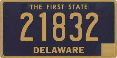 DE license plate 21832