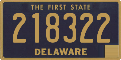 DE license plate 218322