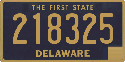 DE license plate 218325