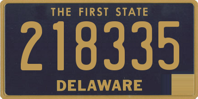 DE license plate 218335