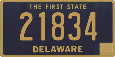 DE license plate 21834