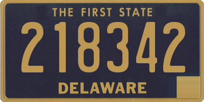 DE license plate 218342