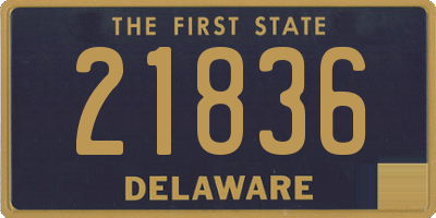 DE license plate 21836