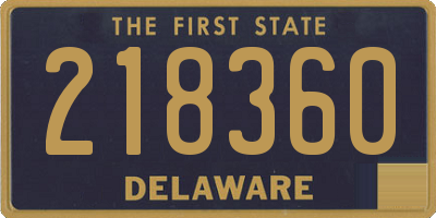 DE license plate 218360