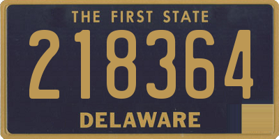 DE license plate 218364