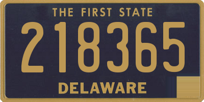 DE license plate 218365