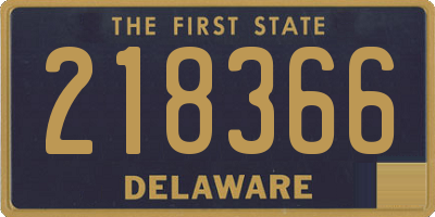 DE license plate 218366