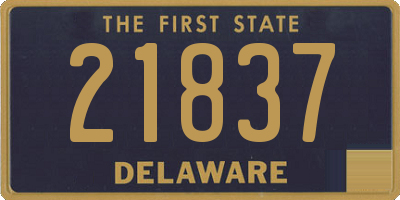 DE license plate 21837