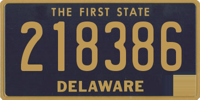DE license plate 218386