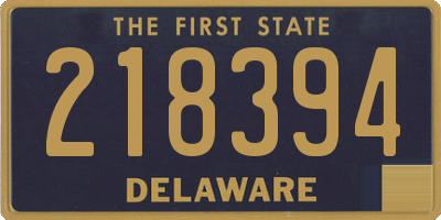 DE license plate 218394