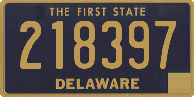 DE license plate 218397