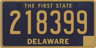 DE license plate 218399
