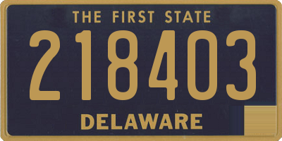 DE license plate 218403