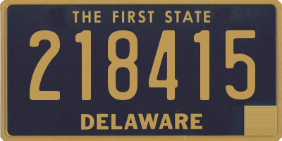 DE license plate 218415