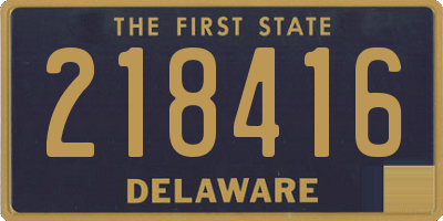 DE license plate 218416
