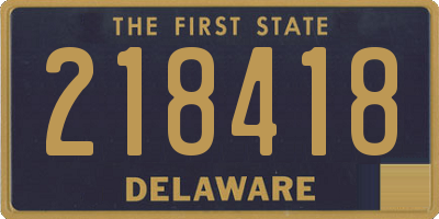 DE license plate 218418