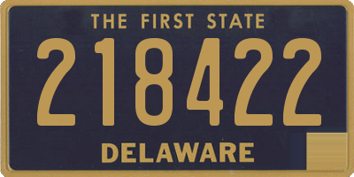 DE license plate 218422