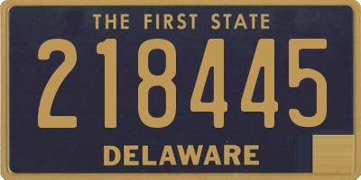 DE license plate 218445