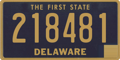 DE license plate 218481