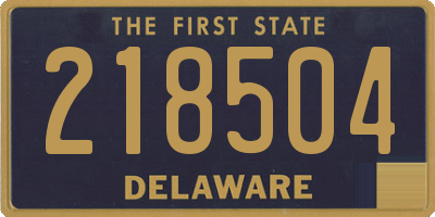 DE license plate 218504