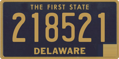 DE license plate 218521