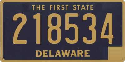 DE license plate 218534