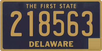 DE license plate 218563