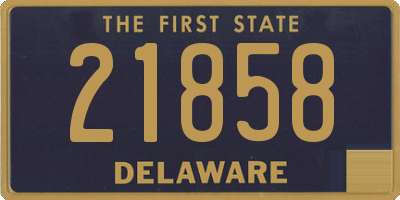 DE license plate 21858