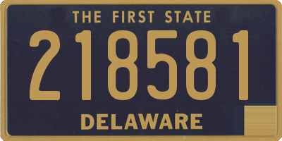 DE license plate 218581