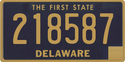 DE license plate 218587