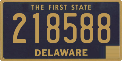 DE license plate 218588