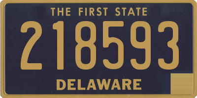 DE license plate 218593