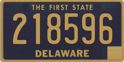 DE license plate 218596