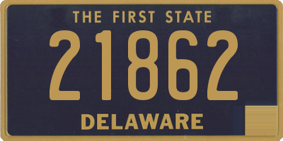 DE license plate 21862