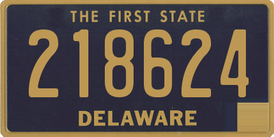 DE license plate 218624