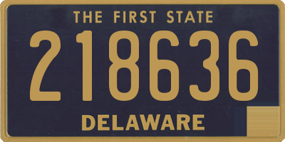 DE license plate 218636