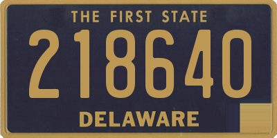 DE license plate 218640