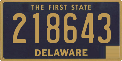 DE license plate 218643