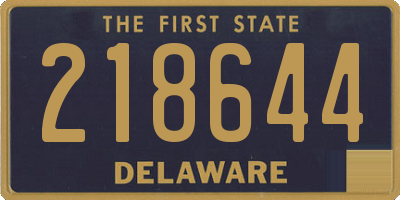 DE license plate 218644