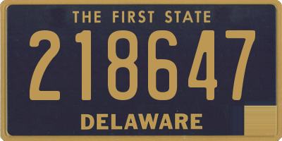 DE license plate 218647