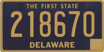 DE license plate 218670