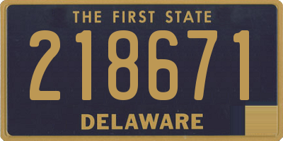 DE license plate 218671