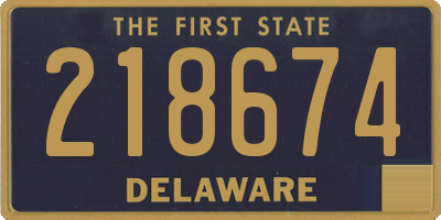 DE license plate 218674